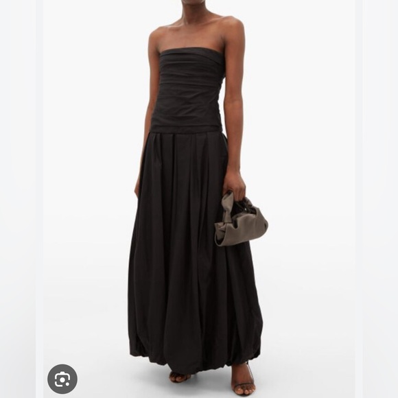 KHAITE | Dresses | Khaite Black Strapless Maxi Dress | Poshmark